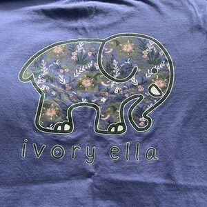 Ivory Ella Purple Tee with Floral Elephant Design